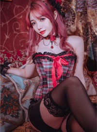 Wenmei no.036 red and black check(1)